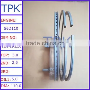 For Komatsu 6D110-1 Piston Ring 6138-32-2200, SA6D110-1 Piston Ring 6138-31-2200, S6D110 Piston Ring 6221-31-2200 thumbnail-1