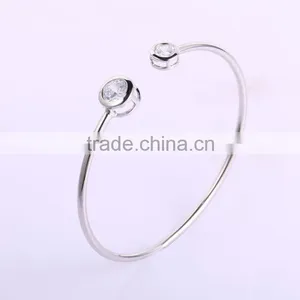 Simply Design Cubic Zircon Bangle For Women Jewelry Accessories Cuff Blange XPJ0313 thumbnail-2