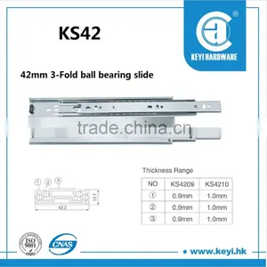 Zinc Finish Triple Premium Telescopic Drawer Sliding Channel thumbnail-4