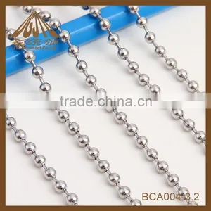 Hot Sales Nickel Plated Silver Color Won't Rust Copper Ball Chain thumbnail-5
