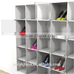 Wall Mounting Lockable Acrylic Shoe Display Cubes thumbnail-1