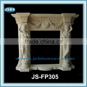 Stone Carved Antique Decorative Fireplace Inserts thumbnail-1