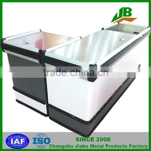 China New Design Popular Retail Supermarket Checkout Counter, Supermarket Cashier Desk for Sale thumbnail-1