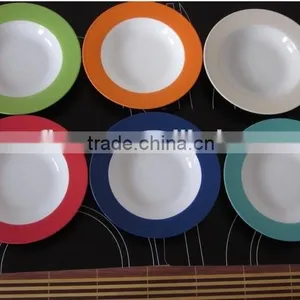 2015 New Christmas Ceramic Dinnerware Porcelain Plate,red Christmas Full Decal Flat Plate Set thumbnail-4