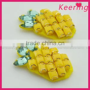 3.3cm Yellow Pineapple Beads Patch for Dress thumbnail-2