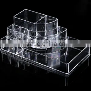 New ACEVIVI Acrylic Clear Makeup Cosmetic Drawers Grids 2 Tiers Display Desktop Home Storage Cosmetics Containers OS004876 thumbnail-1