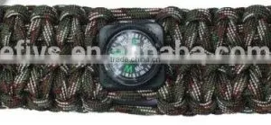2016 Christmas Gifts Suvival Paracord Bracelet Flint Whistle Buckle thumbnail-4