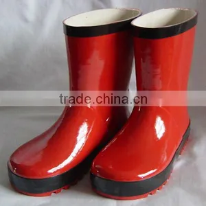 New Children Plain Waterproof Rainboots Green/Blue/Red/Pink Rubber Boots thumbnail-3