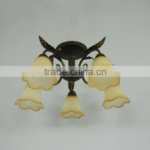 Yellowish Flower 3 Lampholder Chandelier Pendant for Living Room thumbnail-5