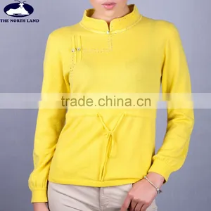 Ladies' Fashion Pullover With Mongolian Elements WSW031002 thumbnail-1