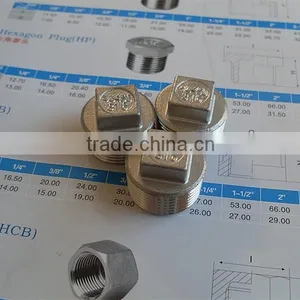 Stainless Steel Square Plug Pressure 150lb Fitting thumbnail-1