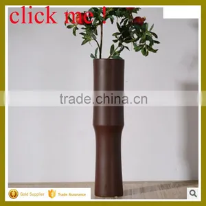 Chocolate Color Desk Tall Cylinder Vases From Jingdezhen Factory thumbnail-1