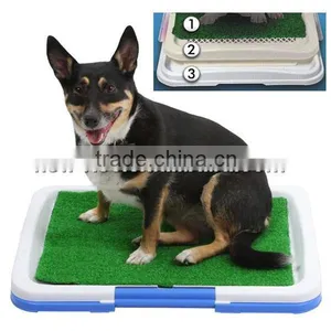 Pet Doggy Potty Patch Indoor Training Patch Dog Toliet Training Tray For Puppies With Artificial Grass Drain Tray thumbnail-1