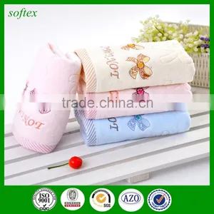 Cheap Soft Water Absorption Cotton Bowknot Jacquard Cut Pile Face Towels With Embriodery thumbnail-3