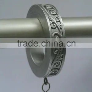 Decorative Design Drapery Rings With Clips, High Quality 1-1/4" & 1-1/2" Curtain Rod Rings thumbnail-2