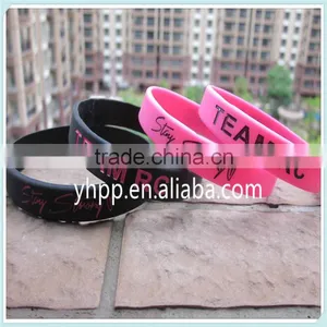 Custom Design Motivation Silicone Wristband Bracelet thumbnail-1