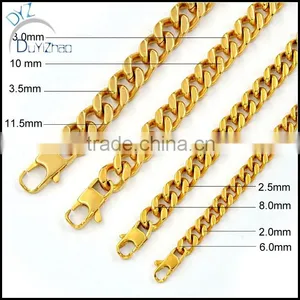 Stainless Steel Heavy Link Curb Cuban Chain Men Necklace thumbnail-4