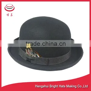 Brim Curling Felted Bowler Hat thumbnail-1