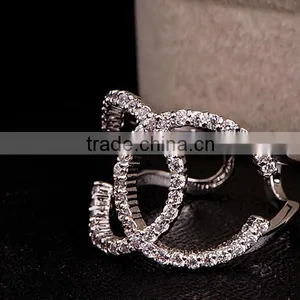 925 Pure Silver Ring With Platinum Plated Ring for Women Fits in European Style thumbnail-2