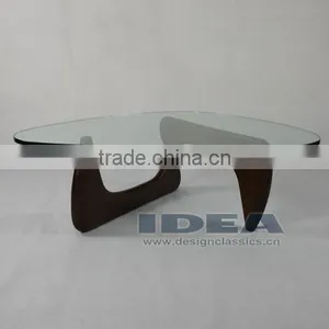 Replica Isamu Nguchi Coffee Table Solid Ash Wooden Base Stained Walnut Color thumbnail-3