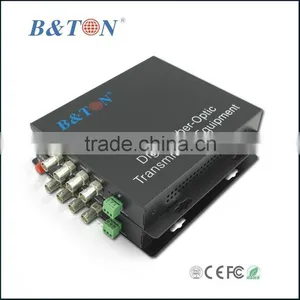 CCTV 4Channel Fiber Optic Video Transmitter and Receiver 8-bit Digital Security System thumbnail-4