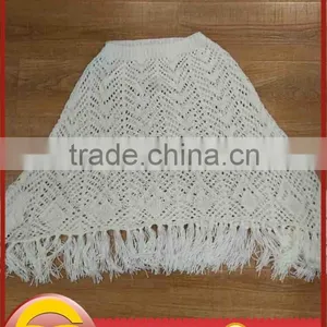 High Quality Fashion Lady Hot Sale Thick Poncho Knit Ponchos OEM Factory thumbnail-1