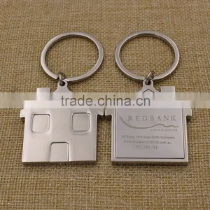 Promotion Gifts Custom Logo Metal House Shape Keyring thumbnail-4