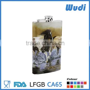 Reindeer in Snow Hip Flask,animal Picture Hip Flask HF104 thumbnail-3