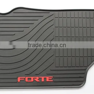 Custom Fit All-Weather Car Floor Mat for Kia Forte Models Select - Rubber (Black) thumbnail-4