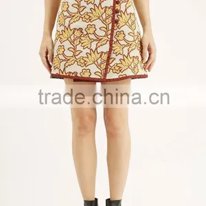 Floral Wrap High-Waisted Skirt thumbnail-2