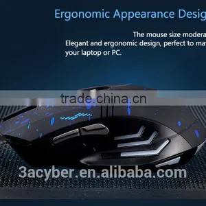 USB Change 6 Buttons 2000 DPI Optical Gaming Mouse thumbnail-1