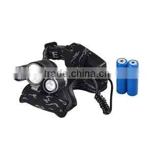 Super Bright Aluminum Head Lamp XML t6 3 Led Headlamp thumbnail-3