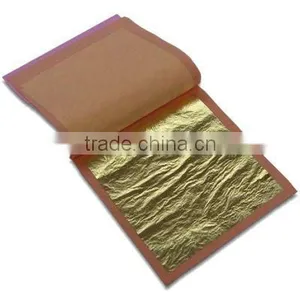 22 Karat Genuine Gold Leaf, Double Weight (160 G), 8 cm X 8 Cm, Book of 25 Leaves thumbnail-1