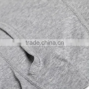 Custom Mens Cheap Plain Gray Cotton Boxer Brief thumbnail-2