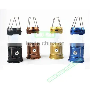 2016 Wholesale Portable Outdoor Rechargeable Solar LED Camping Lantern Light Quality Choice thumbnail-6