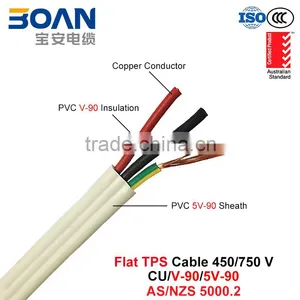 Flat TPS Cable, PVC Power Cable, 450/750 V, Cu/PVC/PVC Flat Cable (AS/NZS 5000.2) thumbnail-1