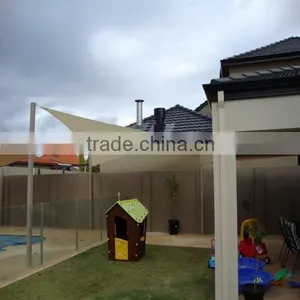 Triangle Shade Cloth 3*3*3m Waterproof Poly Cotton Sun Sail Shade thumbnail-1