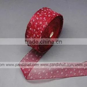 Printed Organza Ribbon Costume Accessories(ORIB-Q002-1) thumbnail-1