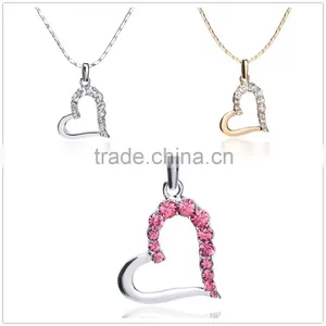 18k Fashion Gold Heart Jewellery Designs Statement Necklace 2015 Supplier's Choice thumbnail-1