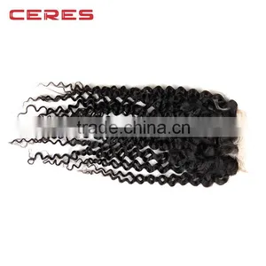 Good Quality Virgin Malaysian Curly Hair Closure Piece thumbnail-2