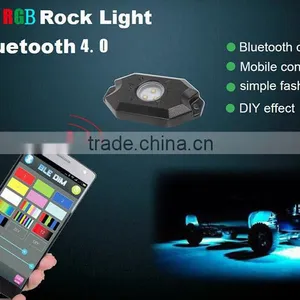 4X Pod Mini Bluetooth RGB LED Rock Lights 4x4WD Offroad Jeep Truck Boat Vehicle thumbnail-5