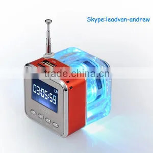 Support USB TF Music Playing Crystal Flash High Quality Portable Speaker For Bicycle thumbnail-1