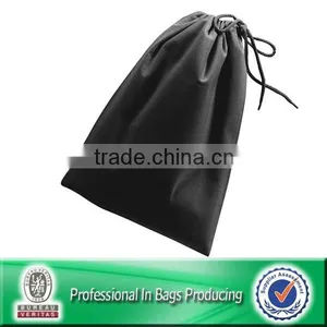 Custom Cheap Black Cotton Drawstring Bag thumbnail-1