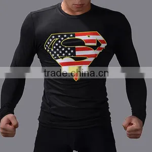 Professional Factory Cheap Price High Quality Export Skin Tight 3d Gym Shirt thumbnail-5