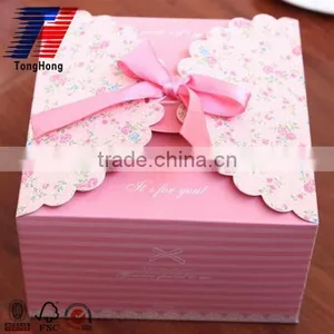 Hot Sale Custom Exquisite Pink Paper Gift Boxes thumbnail-1