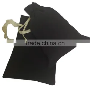 Black Canvas Gift Drawsting Candy Bag thumbnail-2