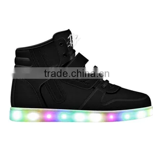 Original Design Kids LED High Top Shoes Colorful Good Quality LED Shoes for Kid Size 25-35# thumbnail-2