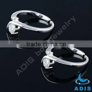 Stainless Steel Finger Ting AAA Cubic Zircon Stone Fashion Jewelry thumbnail-1