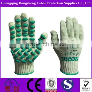 Anti-Vibration 7Gauge T/C Shell Latex Foam Dots Coated Safety Working Gloves Machine thumbnail-1