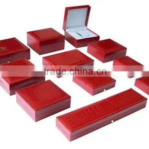 Custom Red Leatherette Covered Jewelry Box With Lock thumbnail-1
